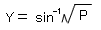 Y=sin-1p